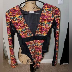 Stylish Print One Piece Swinsuit